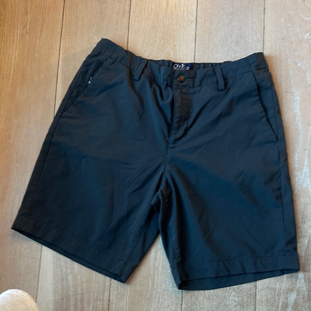 Chaps Men's Black Flat Front Shorts